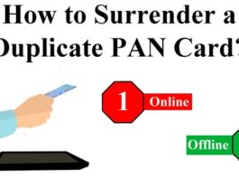 How-to-surrender-the-Duplicate-PAN-Card-online-and-offline